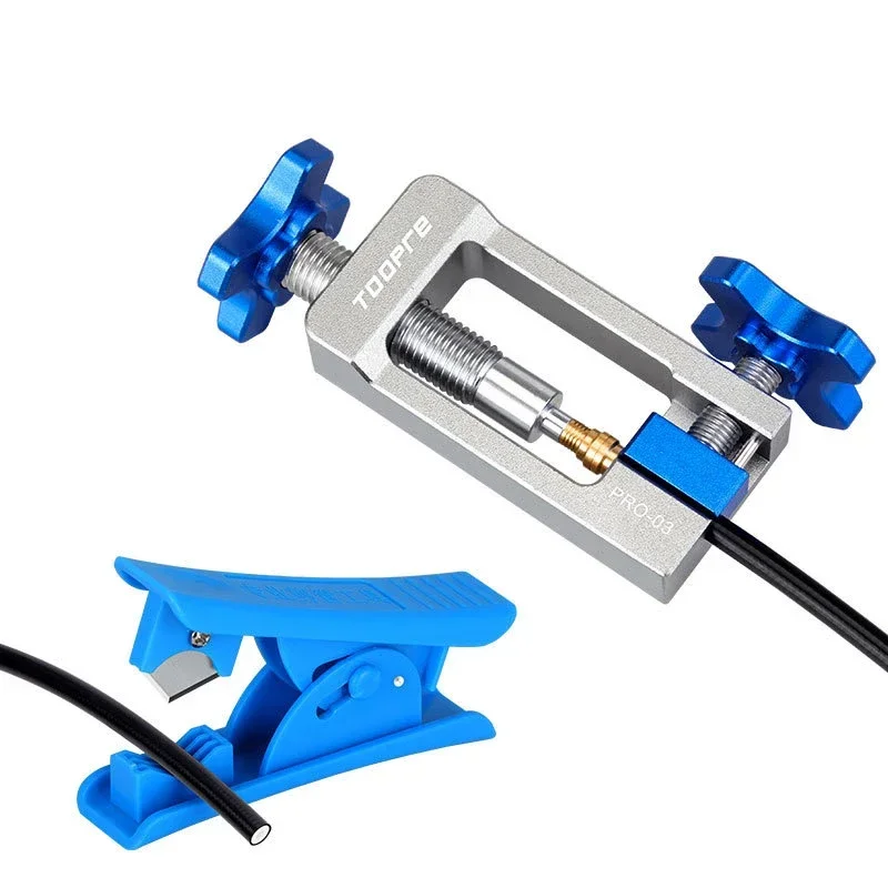 2 In 1 Bicycle Brake Hydraulic Hose Needle Driver Cutter Olive Head Press-in Tube Cutter Repair Tool for Bike Banjo Repair Tool