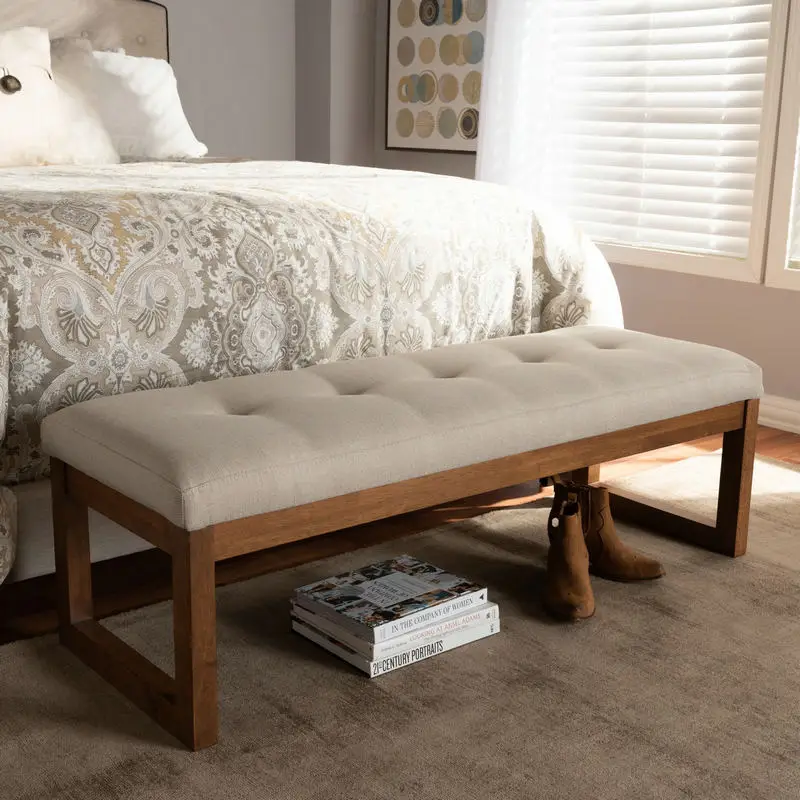 

Wooden Modern Foot Stool Minimalism Big Size Nordic Vintage Room Decor Fashion Step Stool Creative Tabouret Library Furniture