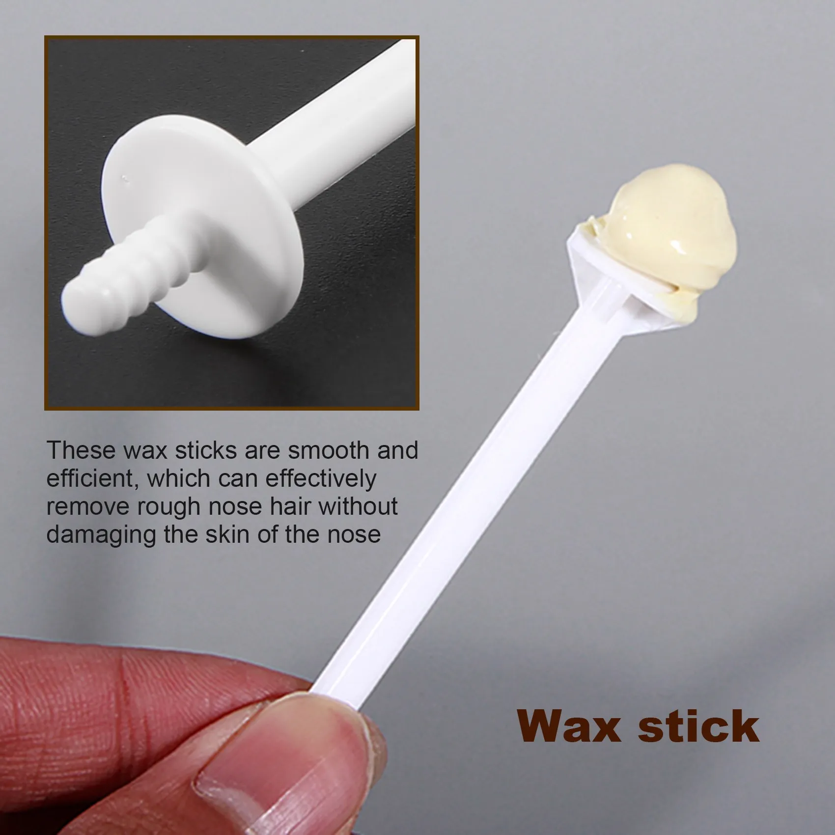 

【Must-Haves】60Pcs Nose Wax Stick Applicator Spatulas Plastic Nose Waxing Strips Nose Clean Eyebrows Nose Hair Removal