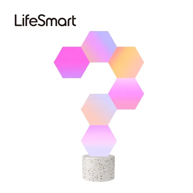 LifeSmart Cololight Pro 12V Hexagon Wall Party Light By Remote Control Color Change With Music 6 pcs Light Panels