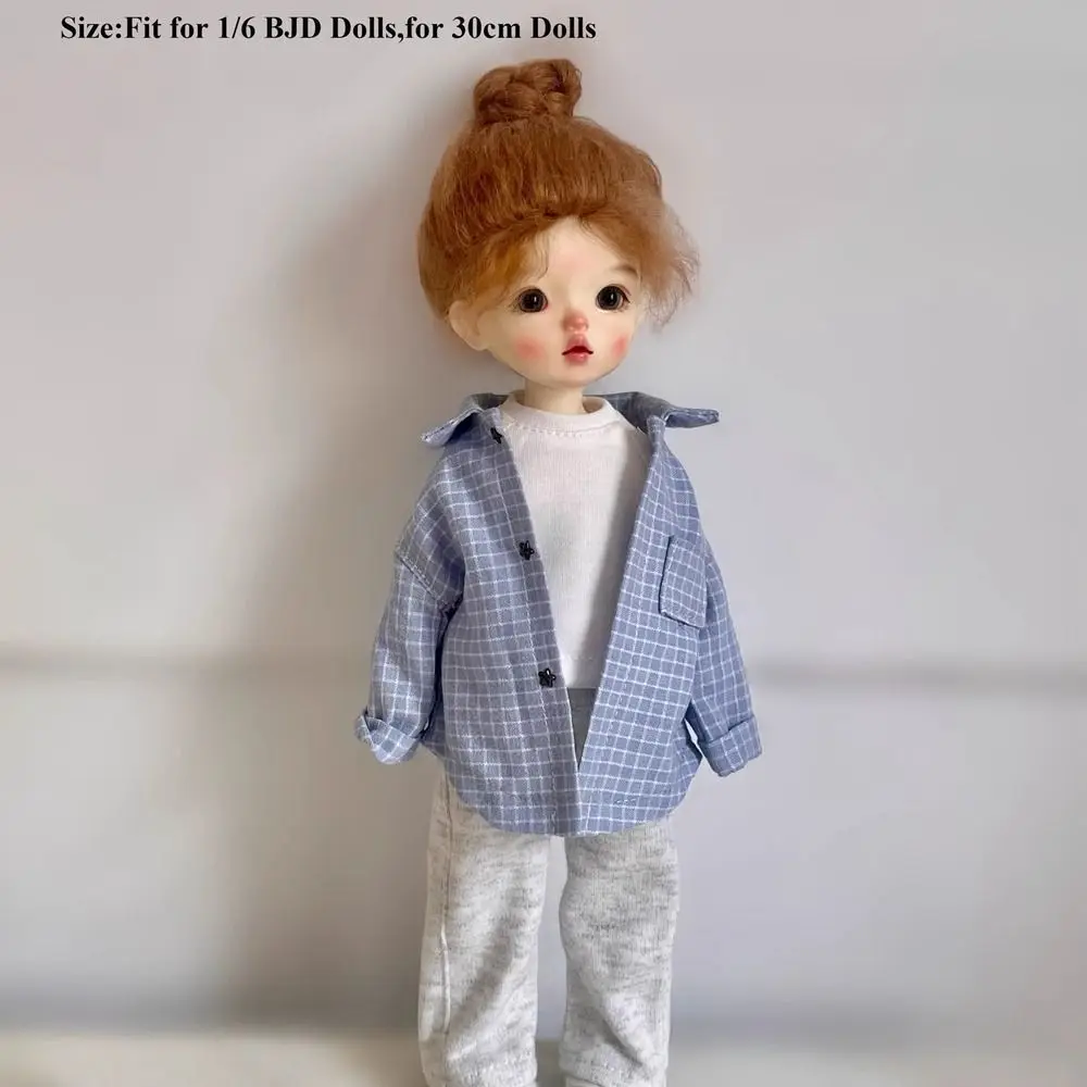 Vêtements élégants pour poupée faite à la main, pantalons décontractés à jambes larges avec chaussettes, accessoires de bricolage, chemises et jeans pour poupées 1/6 BJD 30cm