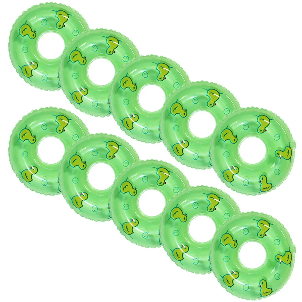 10Pcs Mini House Swimming Rings Safe PVC Exquisite Realistic Photo Props Children Gifts Mini Swim Ring Miniature Swim Rings