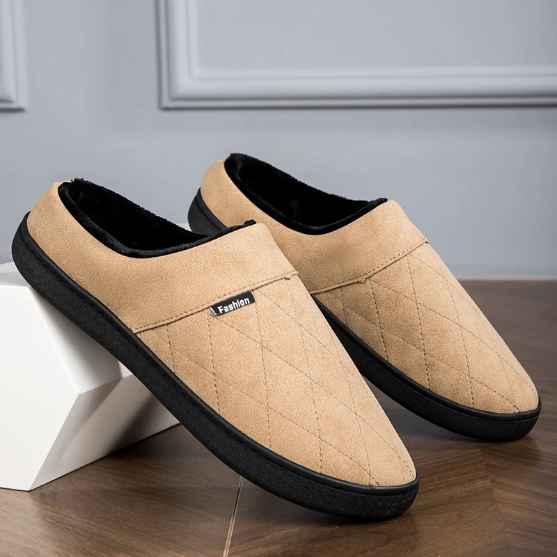 

YRZL Indoor Slippers for Men Warm Thermal Fuzzy Non-Slip House Shoes Comfortable Lightweight Winter Slip Ons Indoor Slippers