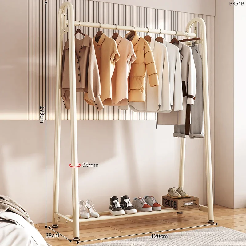 Rack Aesthetic Clothes Rack Shelfs Wheels Entrance Garmentg Coat Clothes Rack Balcony Drying Boy Arara De Roupa Furniture image 4
