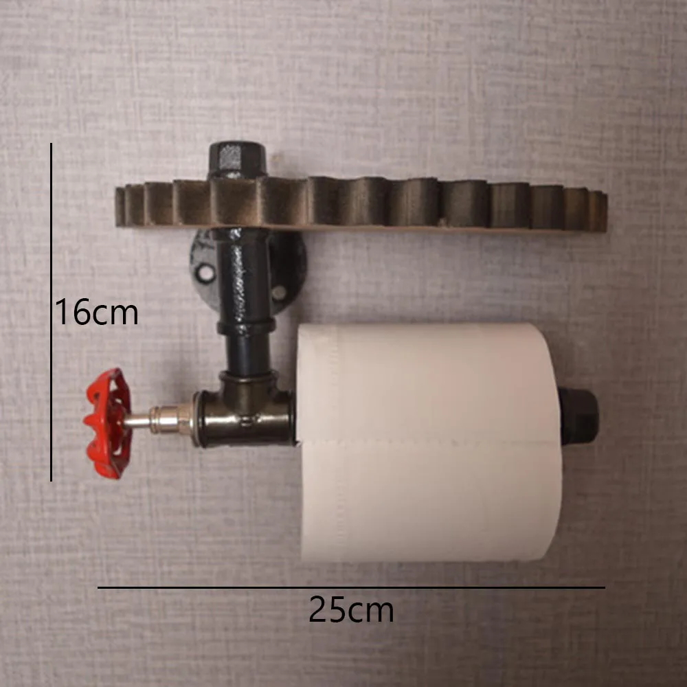 

Toilet Paper Holder Wall Shelf Towel bar Unique design Wood Office Pipe Bracket Retro Semi-circle Hot Practical