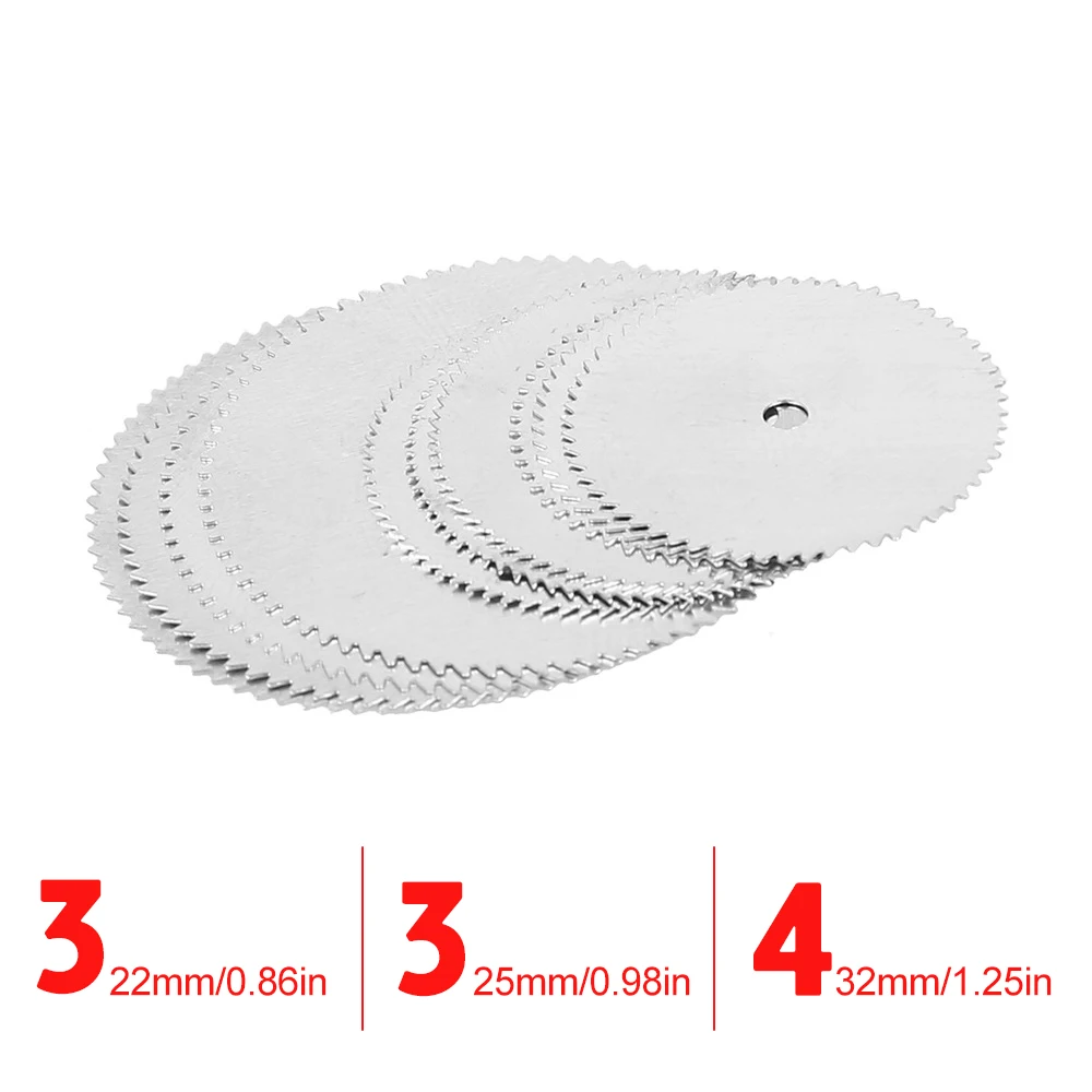 10Pcs Mini Circular Saw Blade Electric Grinding Cutting Disc Rotary Tool for Dremel Metal Cutter Power Tool Wood Cutting Discs