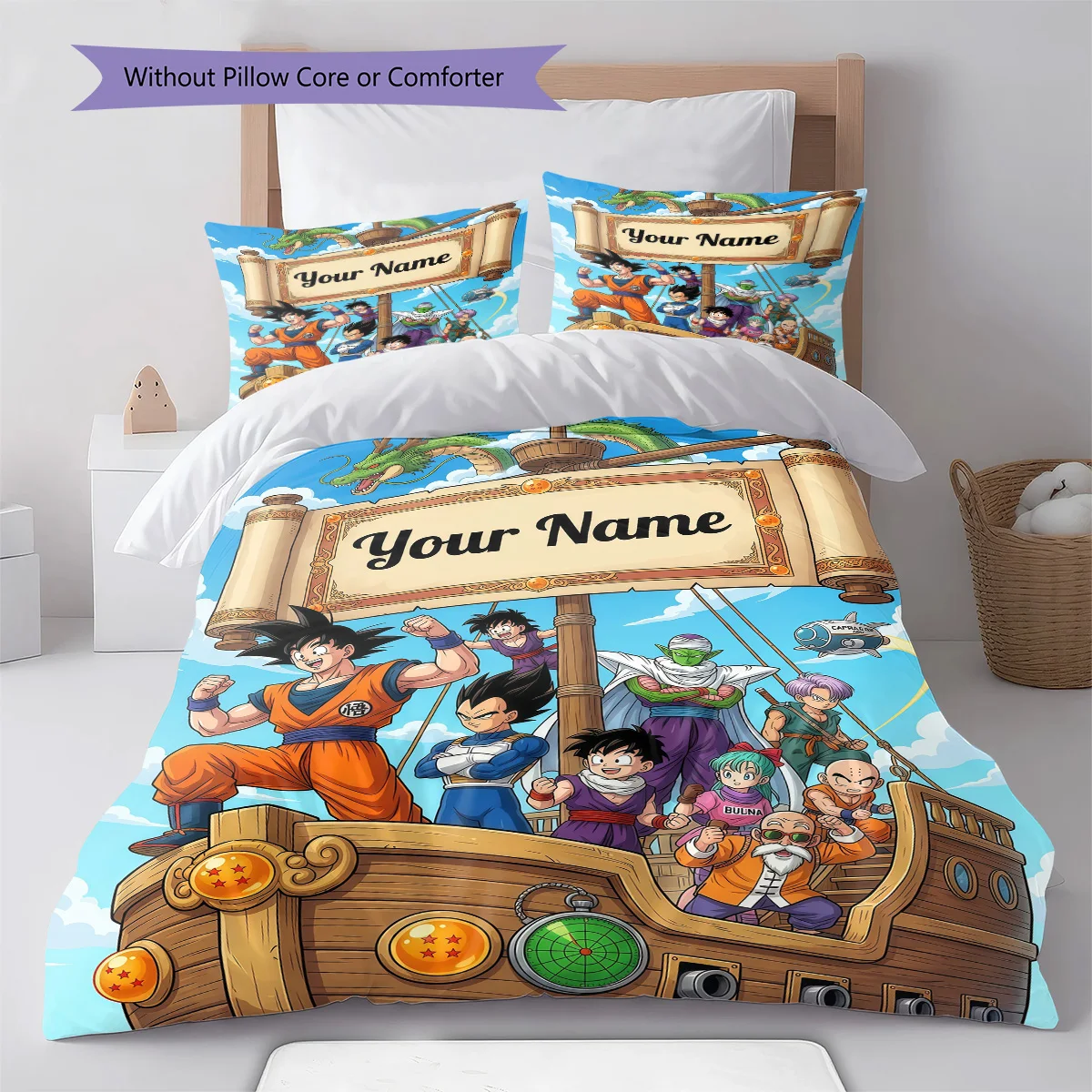 Custom Dragon Ball HD Pattern Duvet Cover Modern Style All Season Bedding Quilt Cover Home Room Decoration -QJY
