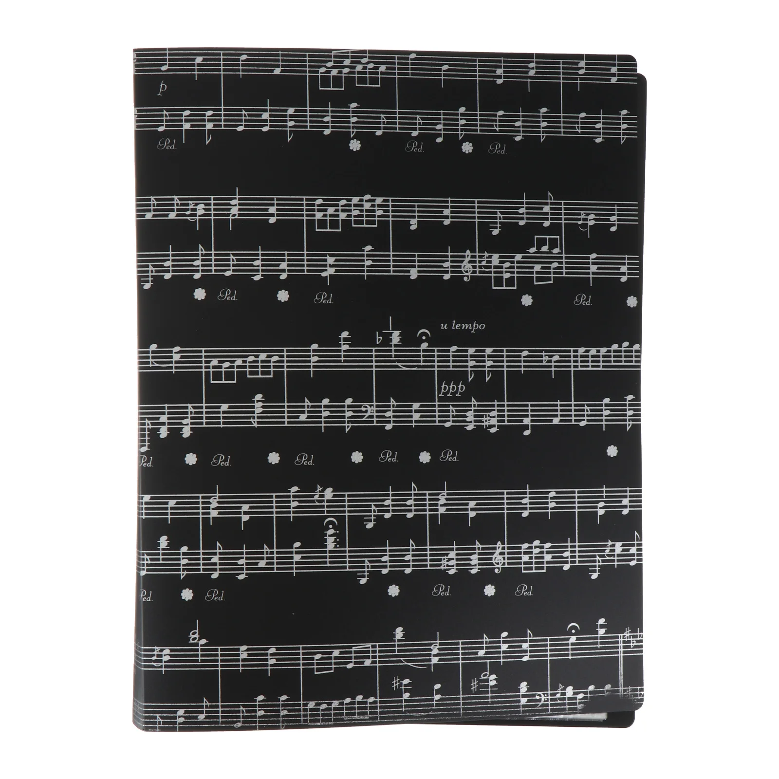 

40 Pocket A4 Music Sheet Folder Durable Plastic Portable Document Organizer For School Work File Storage Black