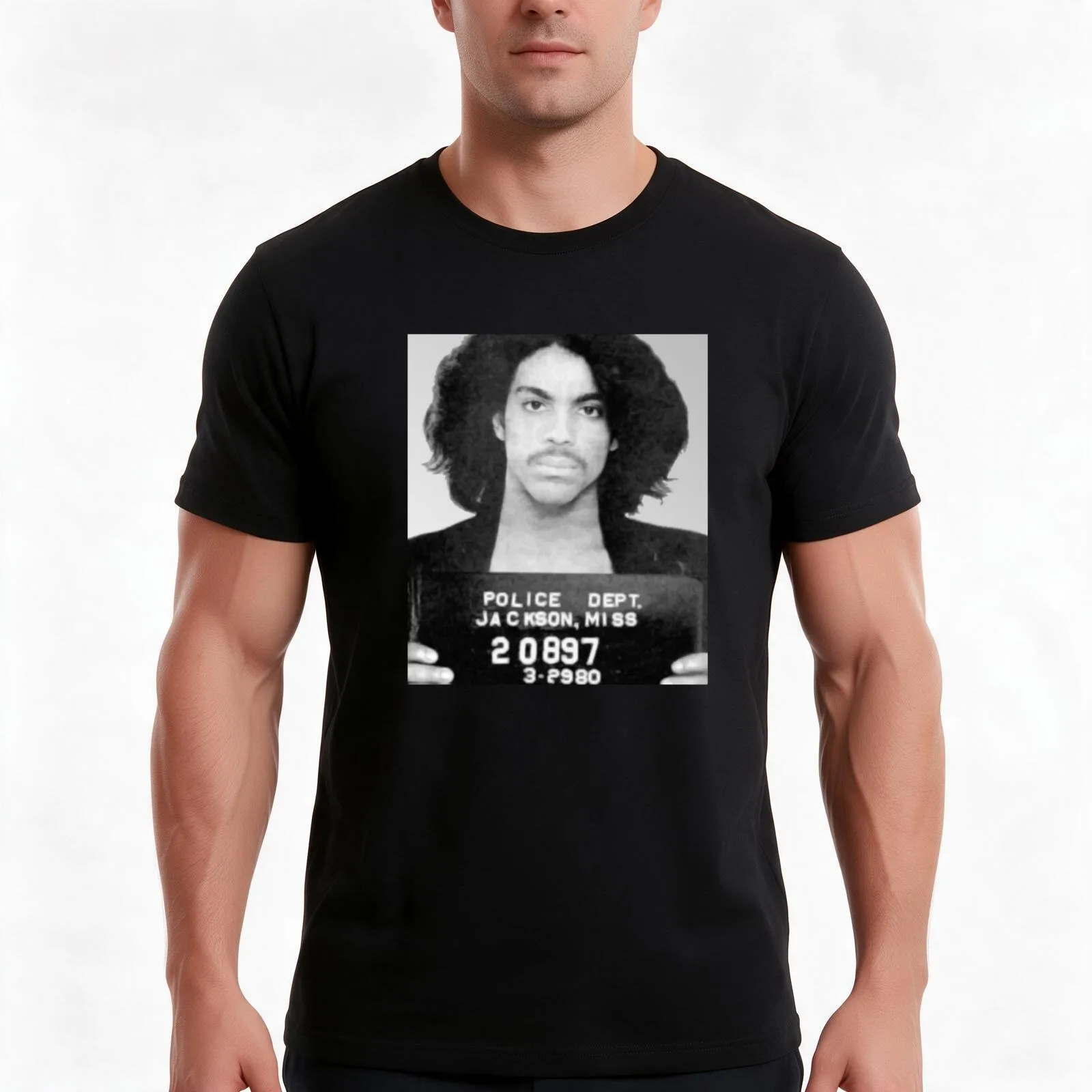 Artist Formerly Known as Prince mugshot T-Shirt, Summer Casual Cotton Tee, Oversized Streetwear Tops, Vintage Graphic Print