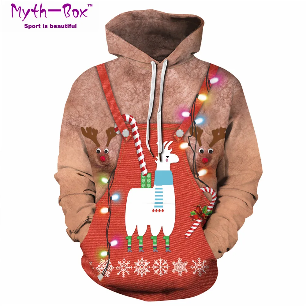 Women/Men Hoodie Sweatshirts Santa Sport Hoodies Women 3D Print Christmas Hooded Sweater Loose Couple Sportwear Running Pullover