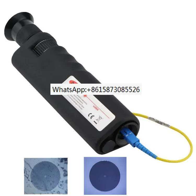 Handheld 400X Magnification Field Optical Microscope for 1.25mm and 2.5mm Fiber Optic Connector