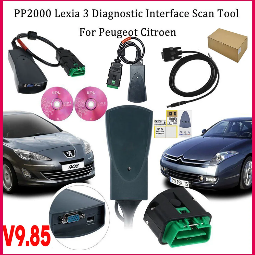 2025 Latest V9.85 Professional Diagnostic Tool Lexia3 PP2000 OBD2 Diagbox For Citroen For Peugeot Lexia 3