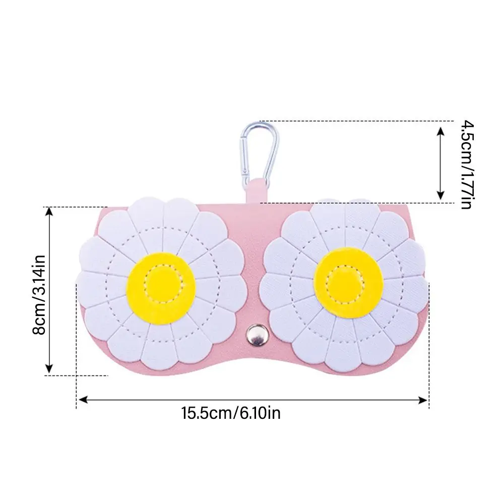 INS Cartoon Women Portable Sun Glasses Bag Eye Glasses Box custodia per occhiali in pelle PU Cute occhiali da sole borse di protezione