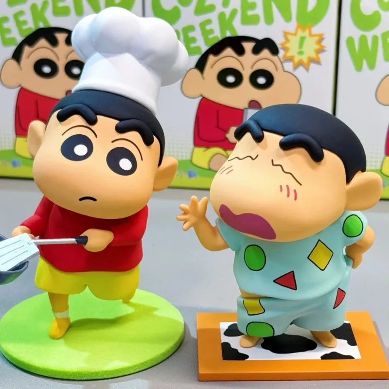 

52 игрушки, натуральный карандаш Шинчан выходного дня, слепая коробка, милая кукла, украшение для комнаты, подарок-сюрприз на день рождения