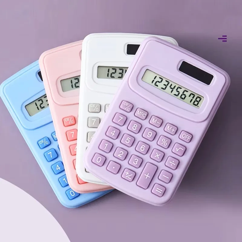 Mini Calculator 8 Digit Display Basic Standard Calculators Portable Handheld Cute Student Desktop Scientific Calculator