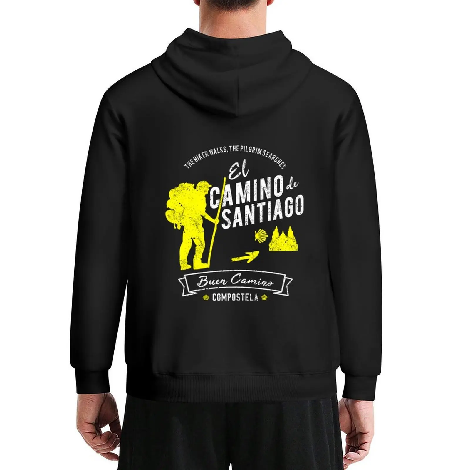 

Buen Camino de Santiago. Compostela Peregrino Hoodie mens clothing graphic t shirts men new in hoodies