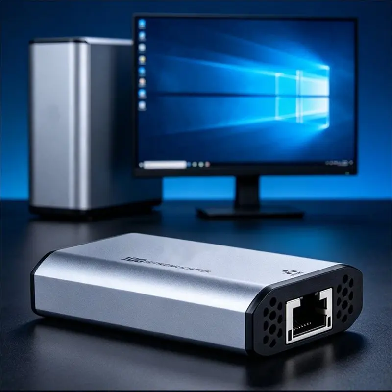 Efficient 10Gbps Network Adapter USB3.2 To RJ45 Gigabit Network Card