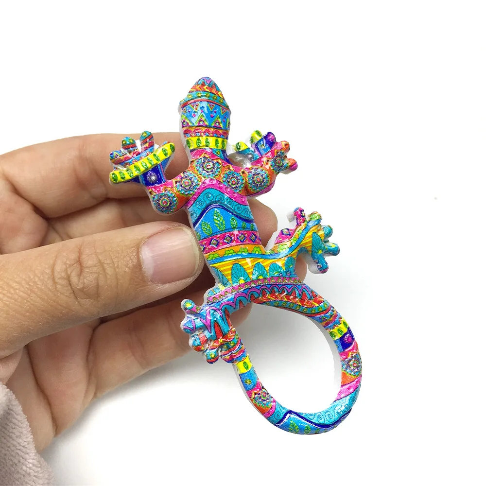 

Colorful 3D Resin Gecko Fridge Magnet - Handcrafted Art Decor with Strong Magnet for Home Decor - Perfect Gift Idea