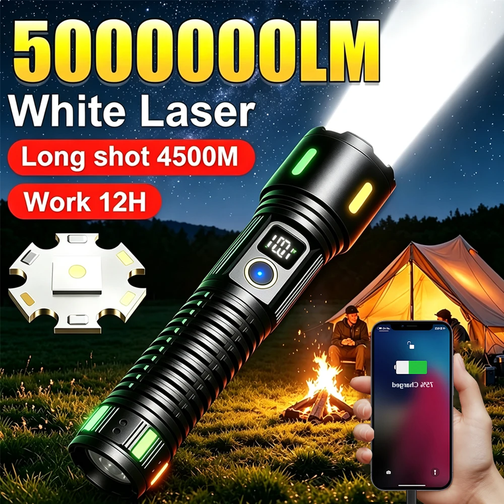 lanterna-de-alta-potencia-5000000lm-lanterna-led-recarregavel-por-usb-laser-branco-lanterna-tatica-autodefesa-bateria-26650-5-modos-acessorios-para-camping-e-sobrevivencia-presentes