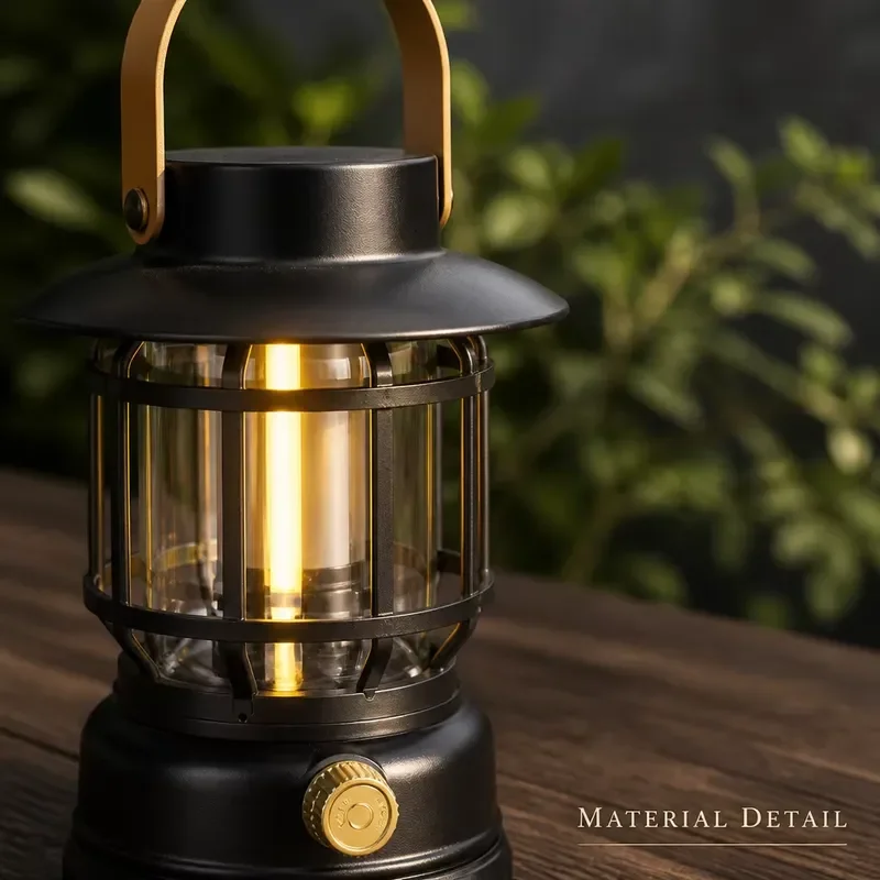 Retro Solar Camping Light Rechargeable Outdoor Tent Lamp Durable Incandescent Bulb Style Portable Hanging Lantern for Hiking