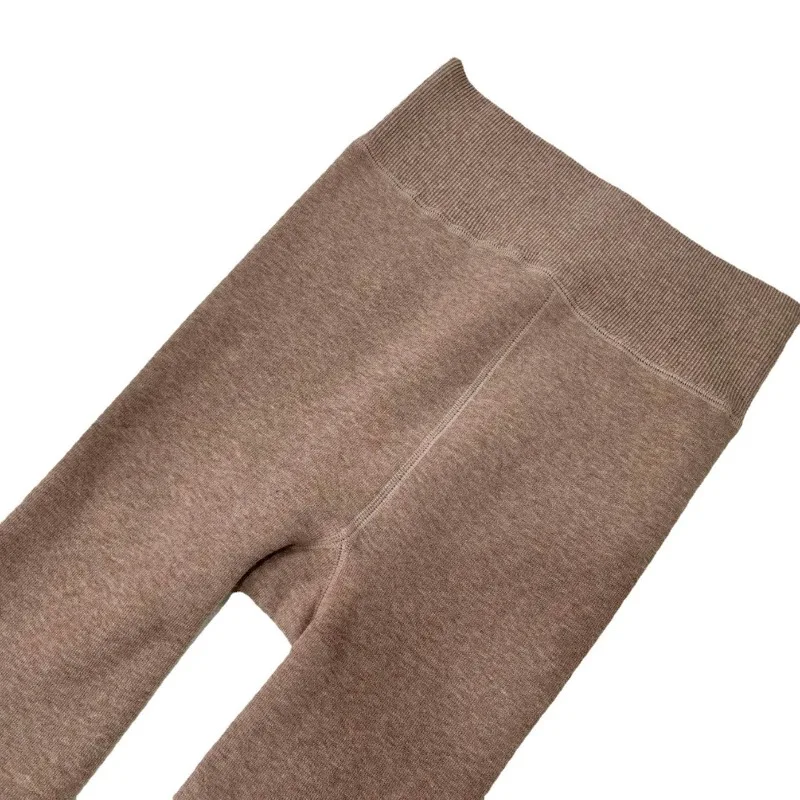 الخريف والشتاء المخملية سميكة 1800D الدافئة ذاتية التدفئة القهوة الملونة الشوفان طماق، رقيقة يخطو جوارب طويلة لباس خارجي #5