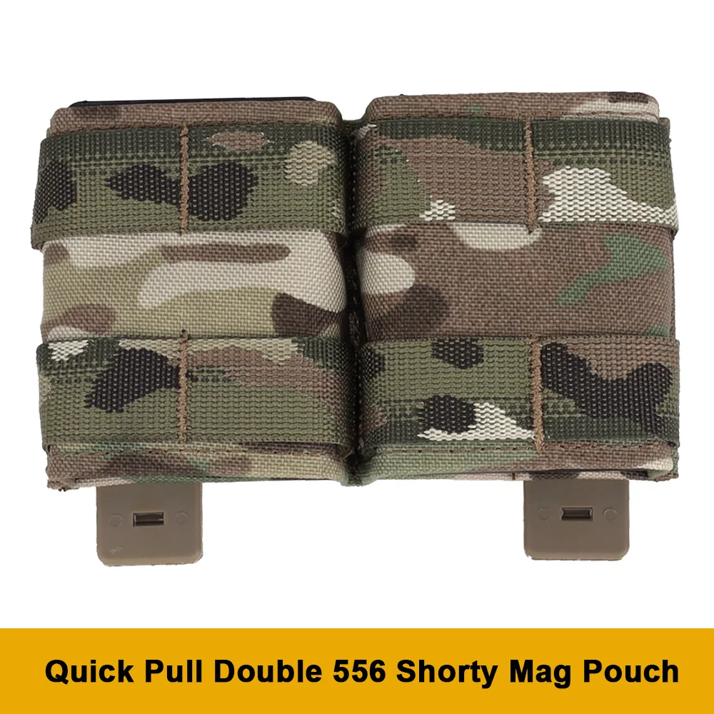 Tactical Magazine Pouch FAST 556 Double Mag Quick Pull Shoty Holder M416 AR15 Hunting Belt Vest Gear With Nylon Malice Clip