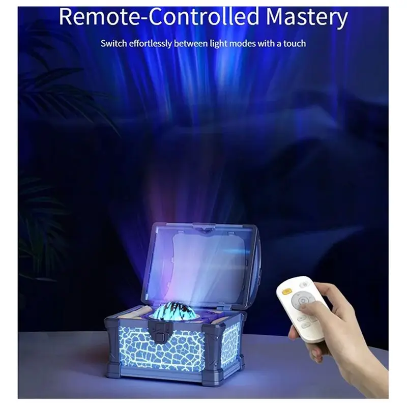 AA94-Treasurer Box With Bluetooth Speaker Projection Light White Noise Timer For Bedroom Atmosphere Projector Children Gift