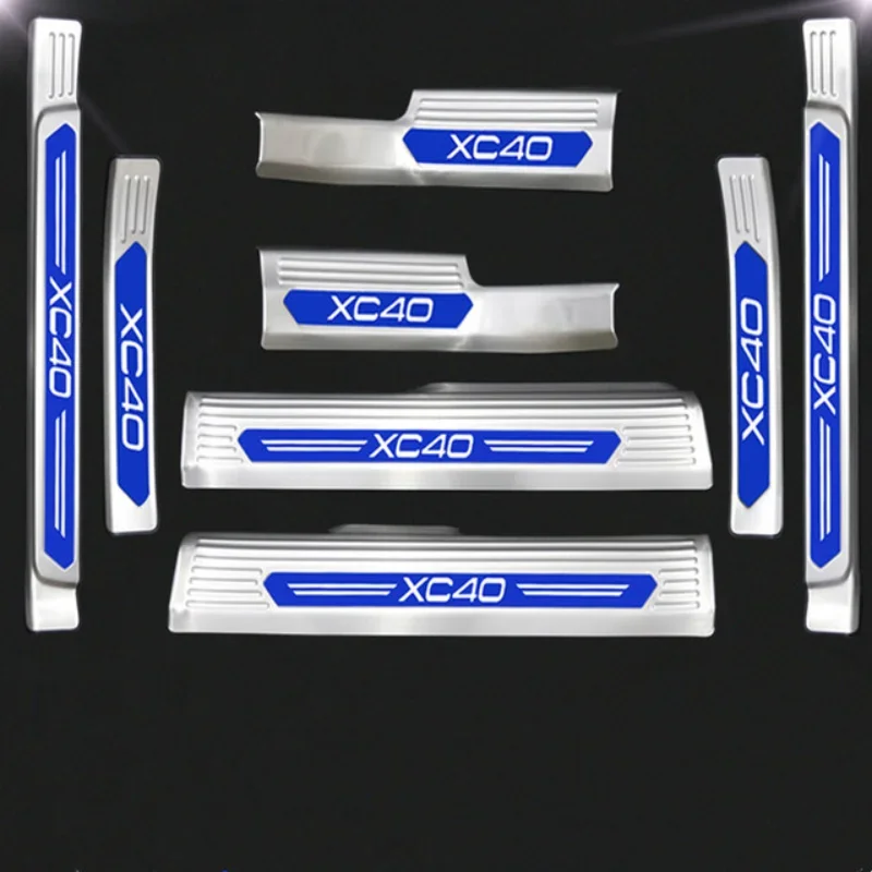 

Для VOLVO XC40 2020-2022 защита порога из нержавеющей стали для багажника, защита порога от царапин, автомобильные аксессуары