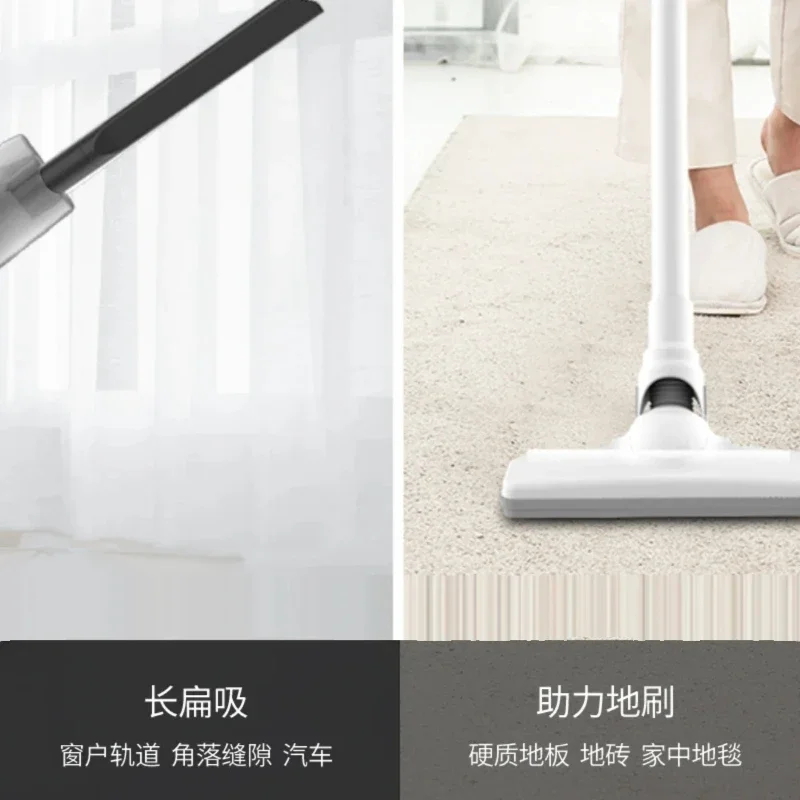 Беспроводная вакуумная швабра: ручная подметальная машина с высоким всасыванием, пылесос для шерсти домашних животных 2-в-1, встроенное всасывание и уборка для уборки