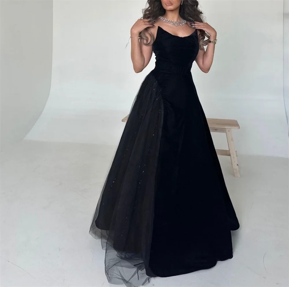 Jessica Black Wedding Dress Elegant Arabian Lady Prom Dresses A-line Formal Occasions Bespoke Occasion Dresses