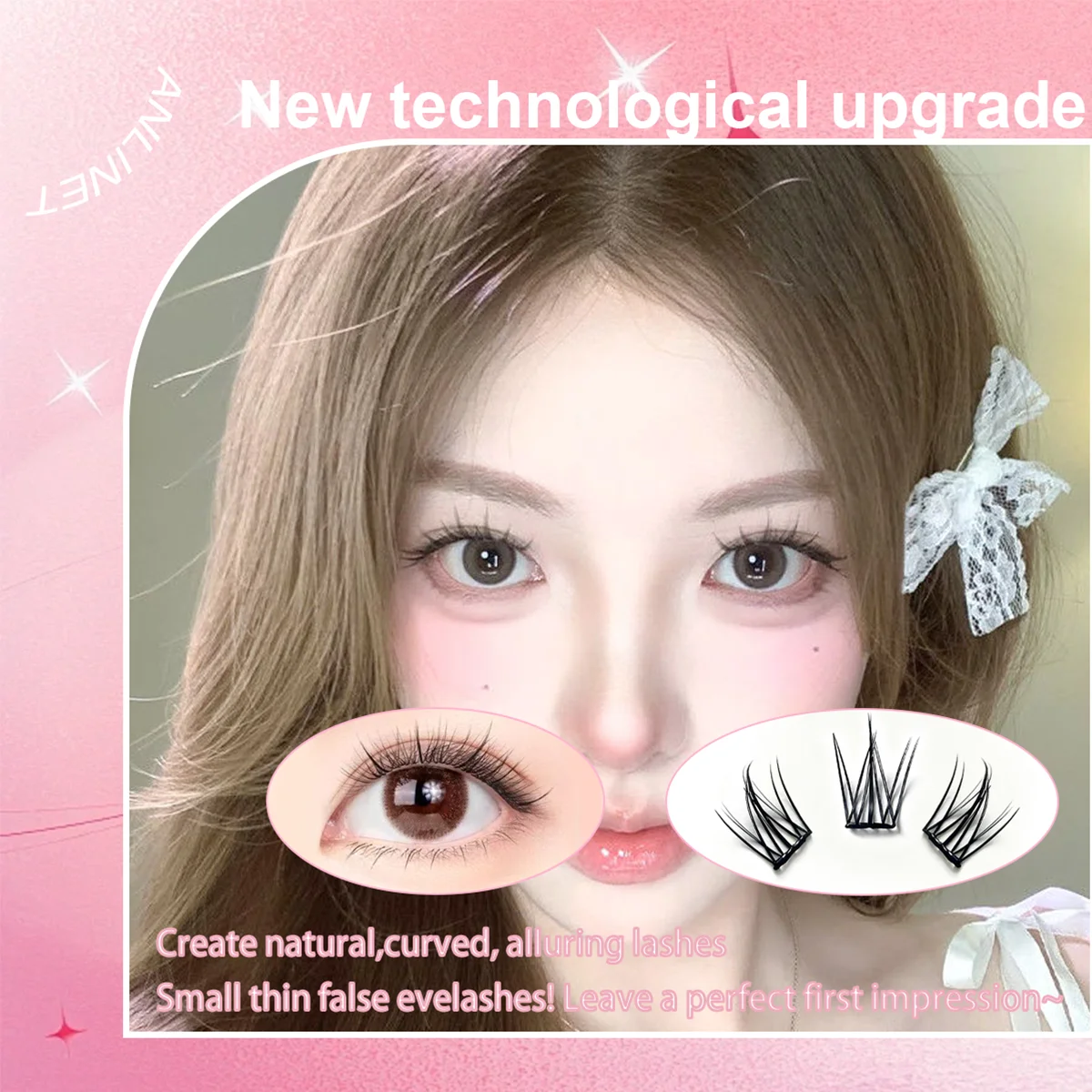 رموش ذات سعة كبيرة خالية من الغراء 10 صفوف 120 مجموعة خفيفة الوزن ومرنة وسهلة الاستخدام ولا حاجة للغراء #3