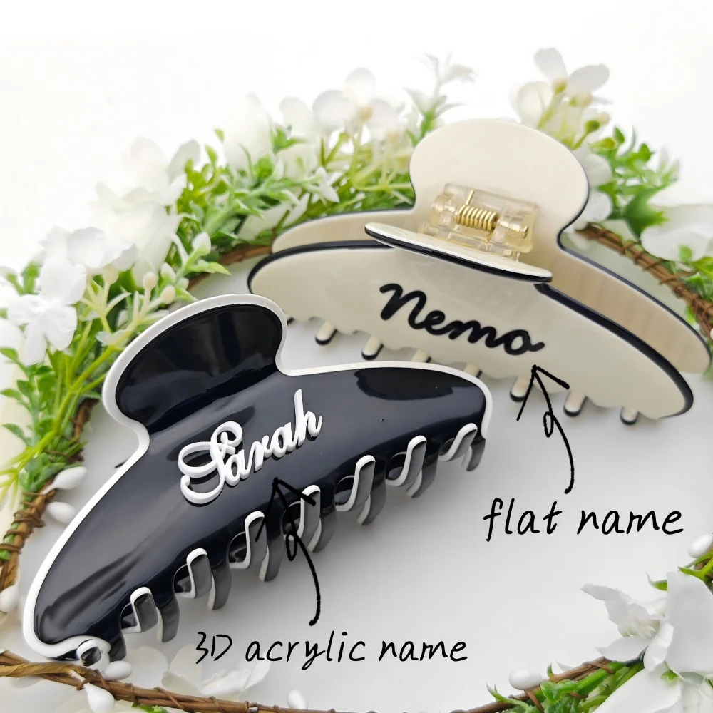 مشابك شعر أنيقة من Lateefah بأسماء قابلة للتخصيص، ومخالب شعر مخصصة، ومخالب شعر مخصصة، وأسماء هدايا لوصيفات العروس، ومشبك شعر #4