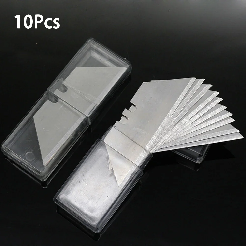 10Pcs Trapezoidal Blade Replacement Cutting Blades Art Carpet Cutter Replaceable Utility Knifes Drop Shipping Knifes T-blade