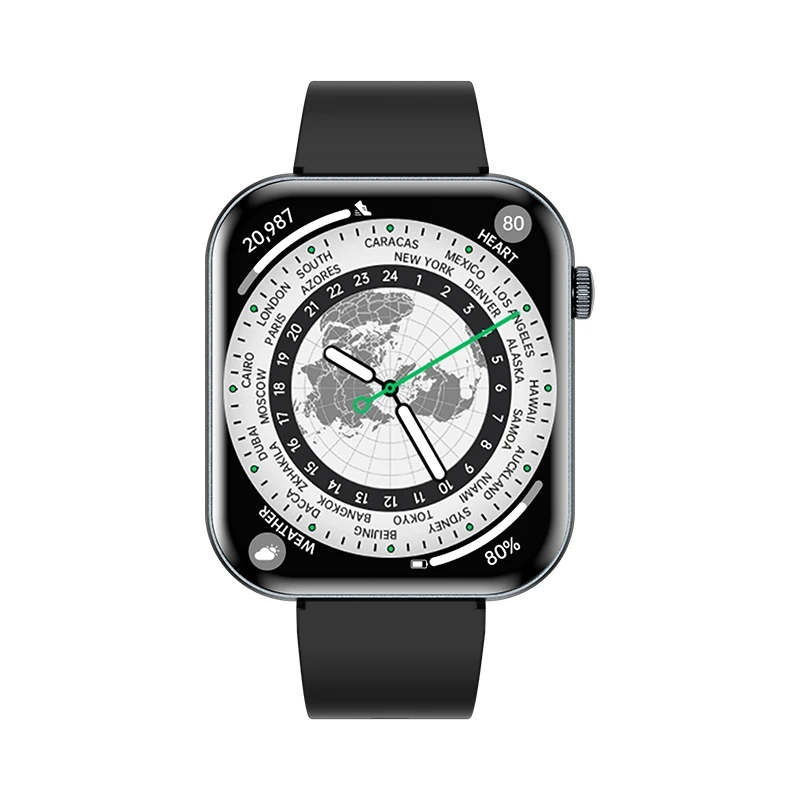 2025 hete ultradunne smartwatch KM 90 heren en dames, 6,9 mm dik 1,85 inch AMOLED-display BT-oproep douane gezicht fitnesshorloge