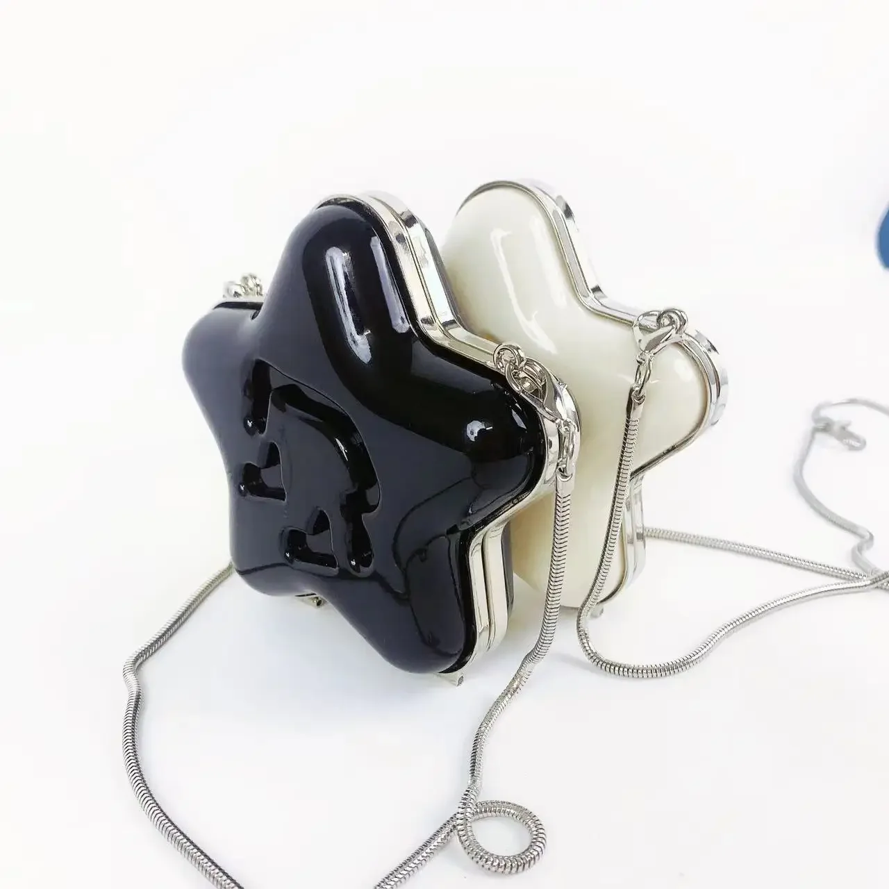 

AcrylicStar& Heart Charm Crossbody Bag with Keychain Lipstick Holder, Cute Aesthetic Purse for Women, Kawaii Day Out Accessories