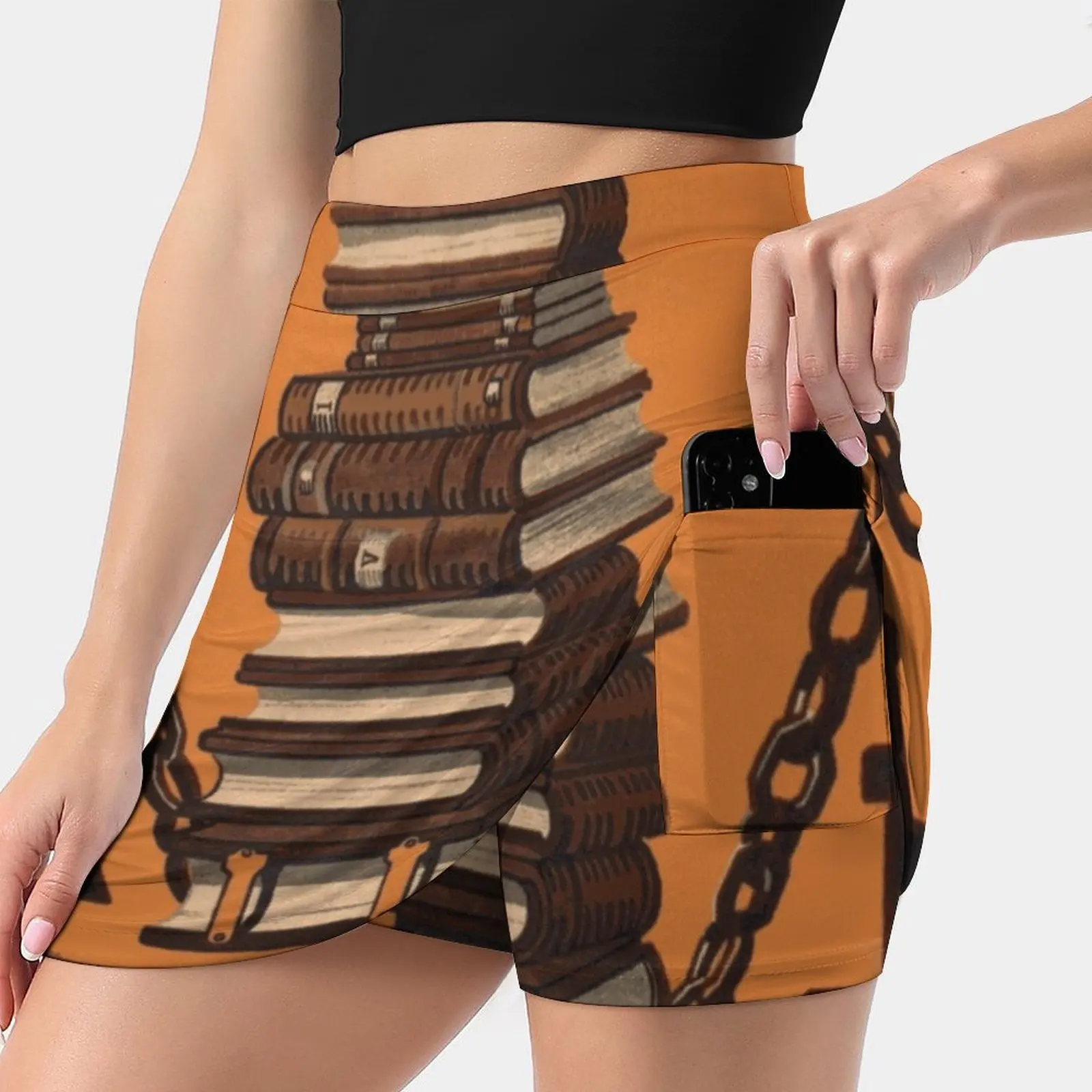 Knowledge Will Break The Chains Of Slavery Women Tennis Skirts Golf Badminton Pantskirt Sports Phone Pocket Skort Soviet