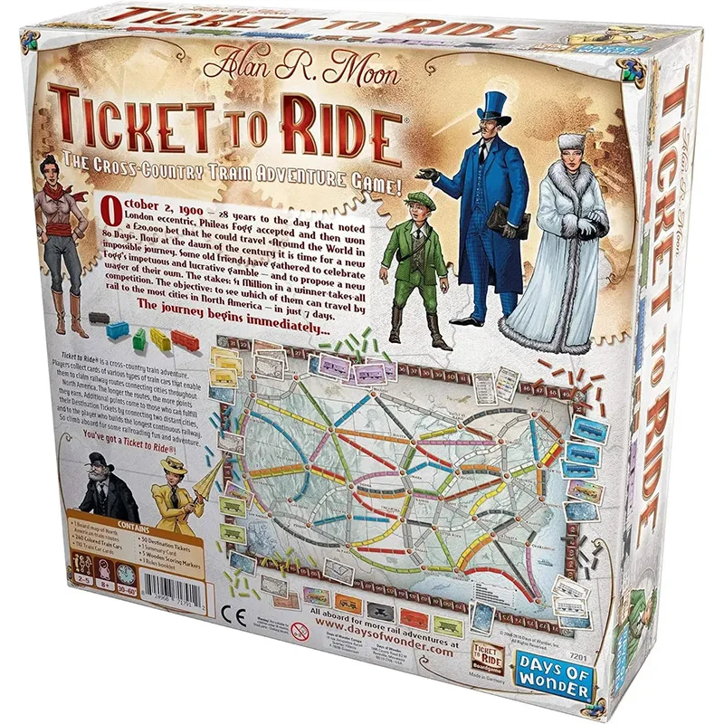 Ticket to Ride Board Game Family Multiplayer Friends Party Play Cards Game Plot Collection Toys Gifts