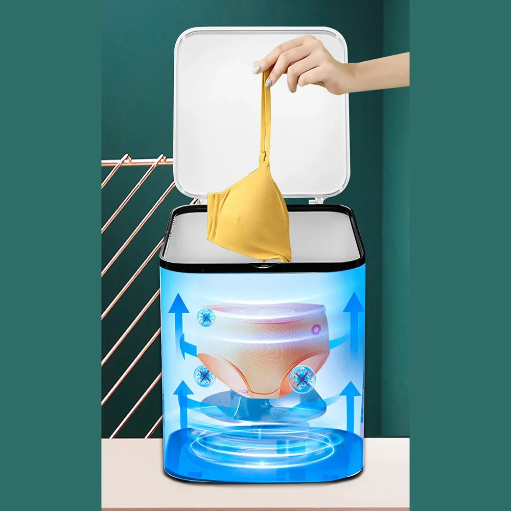 Portable Clothes Socks Underwear USB Blue Light Washer Electric Ultrasonic Cleaning Bucket Auto Disinfect Mini Washing Machine