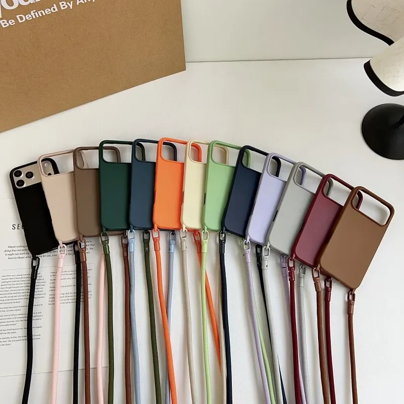 Offizielles Lanyard-Etui für iPhone 17 Pro Max 14 12 11 13 15 16 Plus 17 Air Stoßfeste Candy Crossbody Halskordel-Schutzhülle – Detail 1
