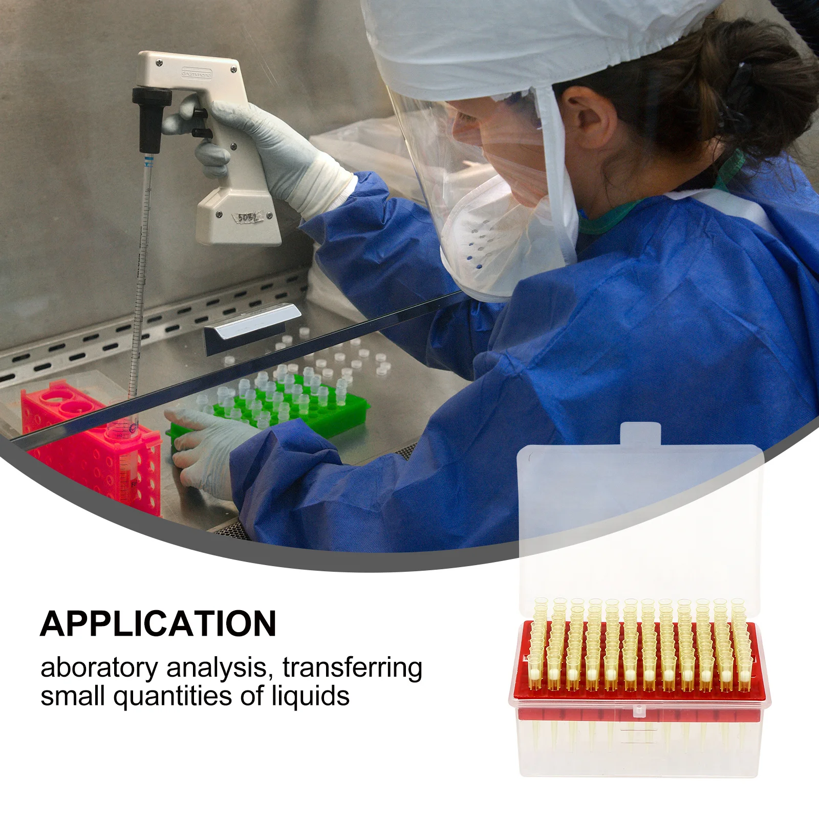 

96pcs Disposable Filter Pipette Tips 10Ul Transparent Ergonomic Design For Lab Analysis Scientific Lengthened Plastic Tips