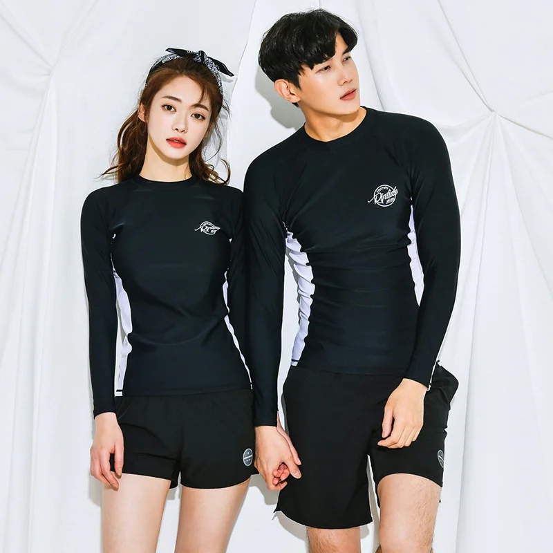 

Couple's Long Sve Diving Suit Qui Dry Swimwear Women's Slimming Jellyfi Costume Snorkeling Suit Beach Pants Sun Protec...