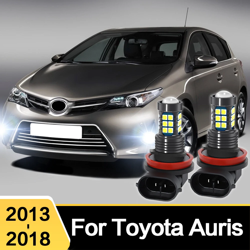 2X Car LED Front Fog Light Lamp Bulb Accessories For Toyota Auris MK2 E180 2013 2014 2015 2016 2017 2018