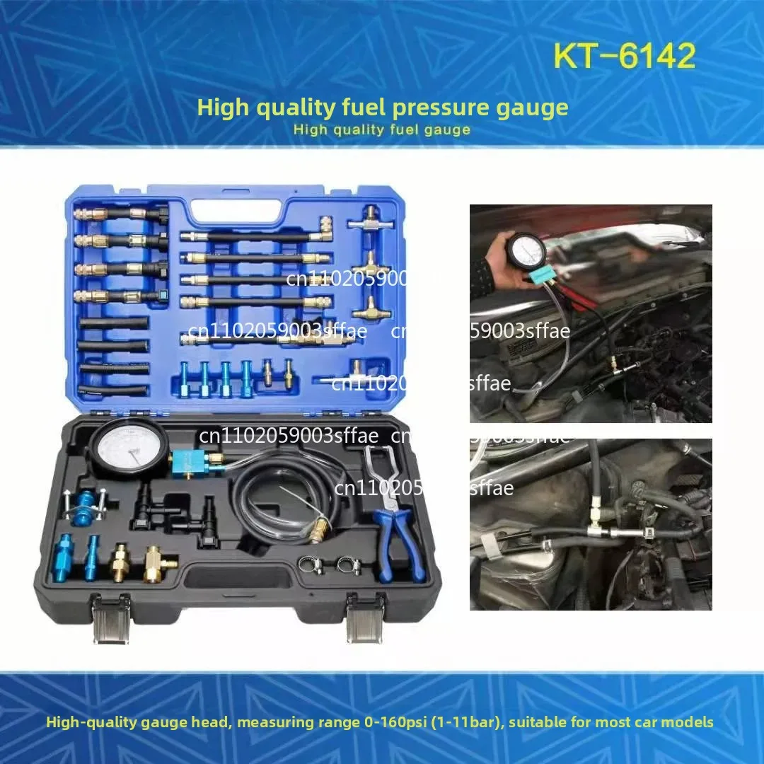 

KT6142 Automotive Fuel Pressure Gauge, Fuel Injection Pressure Gauge, Auto Repair Tester, Fast, Gasolin Pressure Gauge