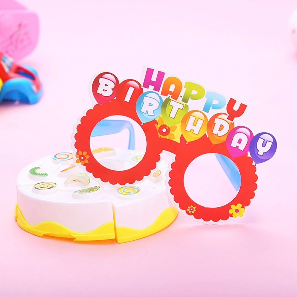 

10pcs Paper Glasses Cartoon Accessories Kids Novelty Birthday Party Holiday Festival Creative Photo Props Lightweight
