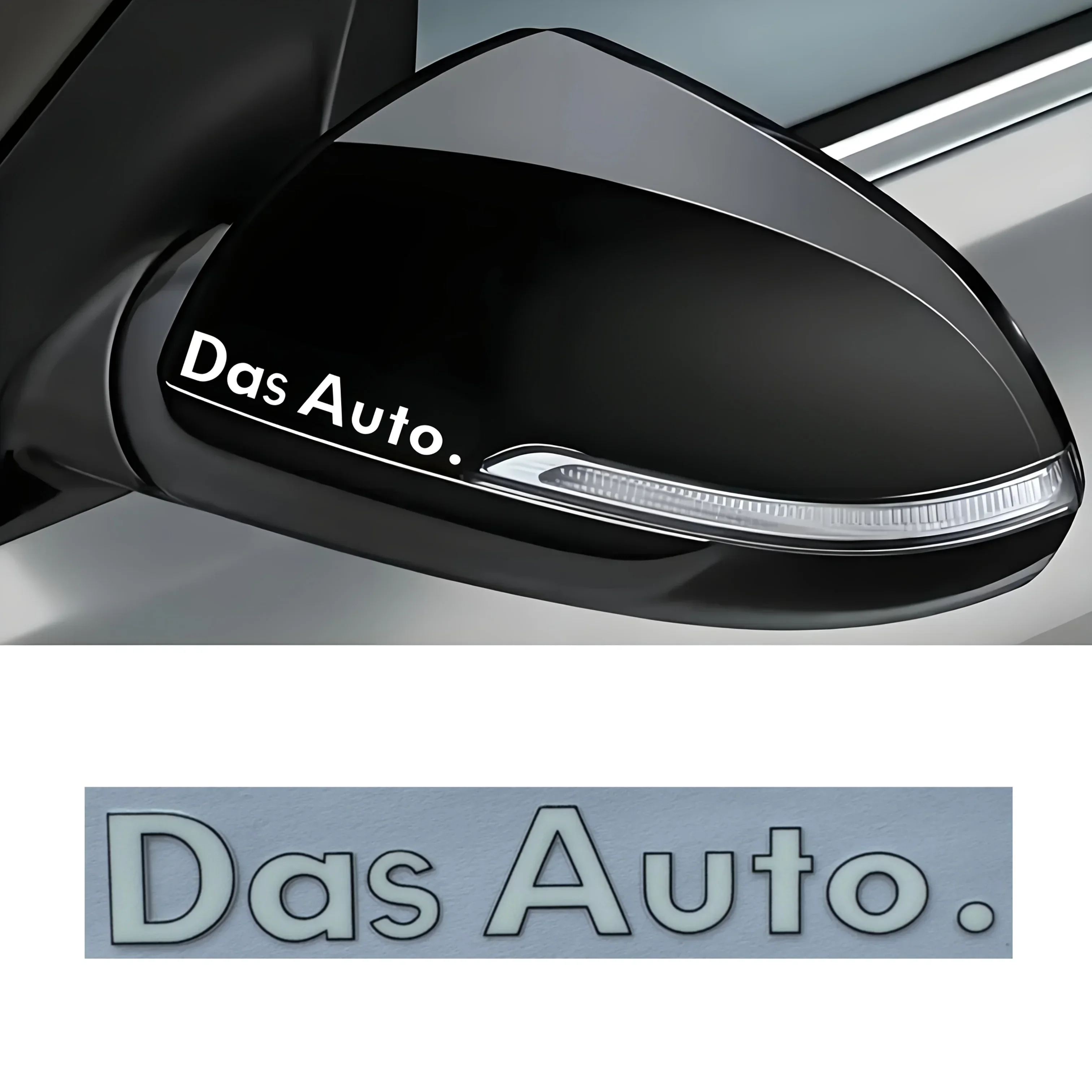 

4PCS/SET "Das Auto." Car Motorcycle Sticker Sophisticated Design Auto Body Decal for Personality Expression