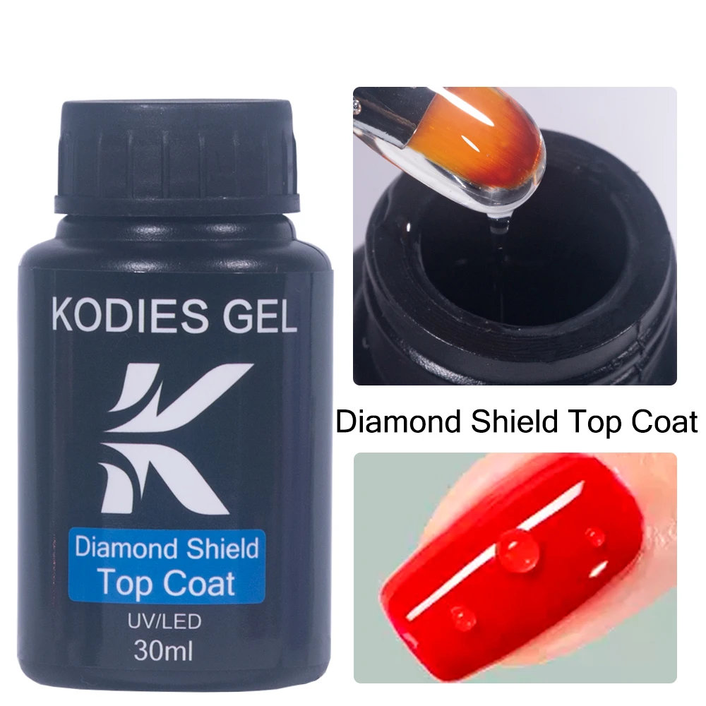 KODIES GEL 30ML rubberen basislaag toplaag UV gel nagellak Super Shine gel afwerking manicure groot formaat functie gellak mat