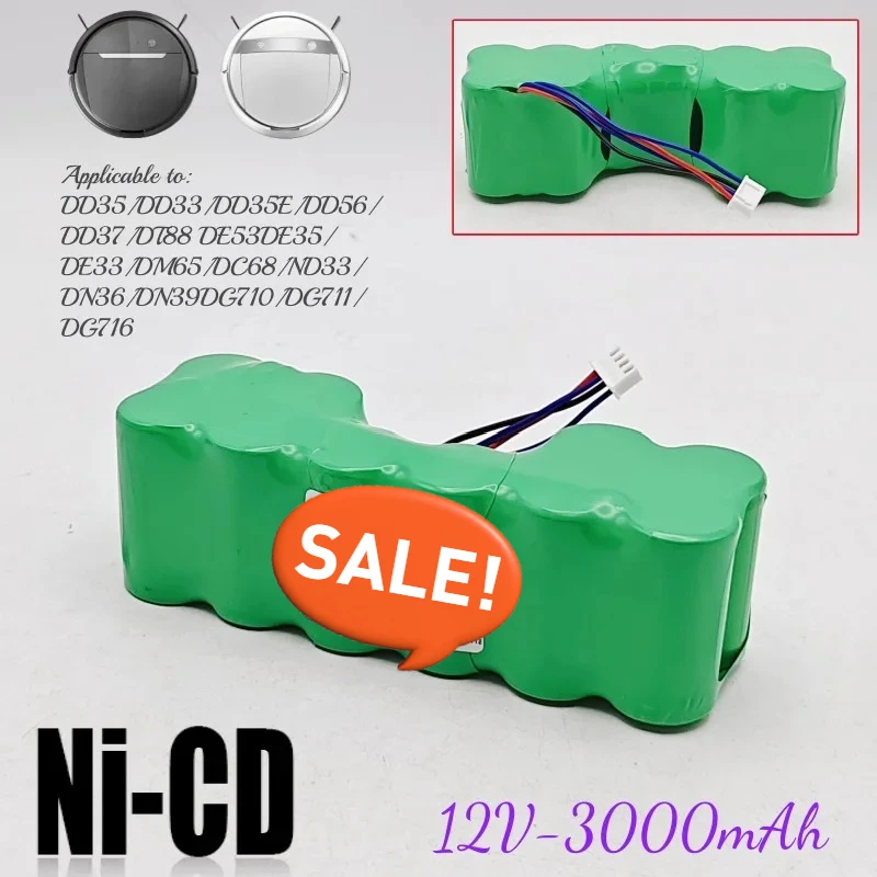 

12V 3000mAh High Quality Battery Suitable for Ecobos Deebot DE33 DE35 DE55 DE5G DD35 DM87 DM88 DG716 Robot Vacuum Cleaner