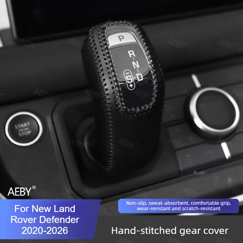 For New Land Rover Defender 2020-2026 Manual sewing leather shift knob cover anti scratch protector Gear lever protection