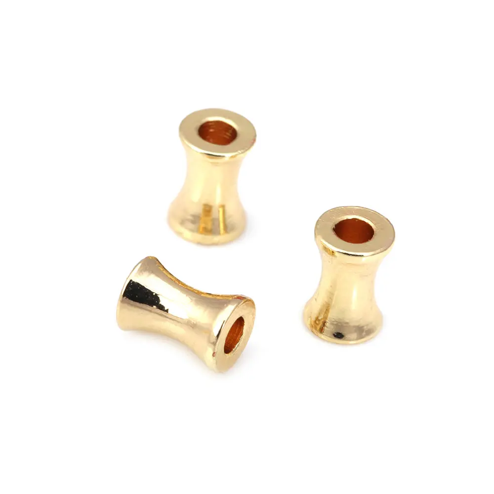 4x4MM 4x6MM 5x8MM 5x11MM Matte Gold Color Brass Cylinder Shape Bracelets Spacer Beads Jewelry Making Supplies Diy Findings