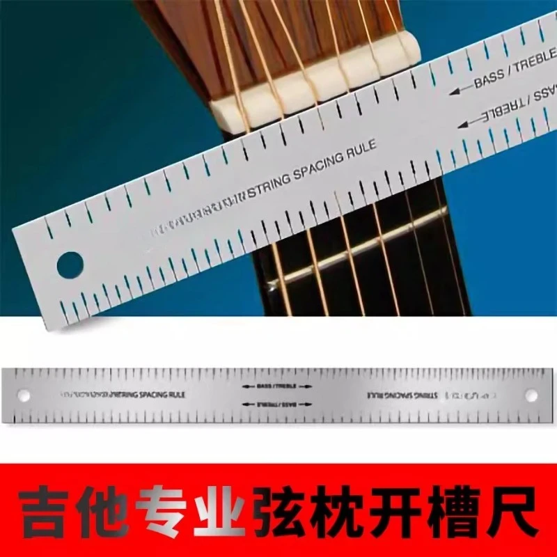 

Guitar String Pillow Slotting Ruler Slotting Template Measurement Violin Making Acoustic Guitar Repair Tool